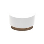 Tatiana applique 1xe27 blanc - bois fonc� 17x30x15 cm