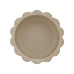 Taupe - ensemble de couverts en silicone avec logo personnalis pour bb, bol de discussion mignon, ...