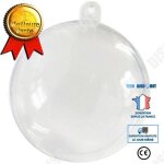 Td� lot de 10 bo�tes � drag�es transparentes - contenants boules transparentes multifonction 5 cm