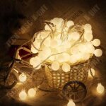 Td� 10m guirlande lumineuse led boules �tanche lumi�re blanc chaud maison lampe ambiante d�coration ...