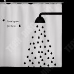 Td� 180cm * 200c rideau de douche de style simple, �pais, imperm�able � l'eau et � la moisissure, sans ...