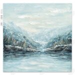 Td� 80x80cm paysage paysage en trois dimensions peinture � la main peinture d�corative tenture murale ...