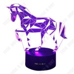 Td� acrylique 3d st�r�o vision lampe cheval int�rieur d�coratif lampe 7 changement de couleur a distance ...