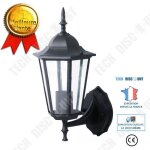 Td� applique luminaire mural aluminium noir espace ext�rieur eclairage jardin terrasse fa�ade ip44 - ...