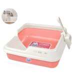 Td bac a litiere chats lapin grande taille animaux de compagnie xl tamis rebord nain rectangulaire chaton ...