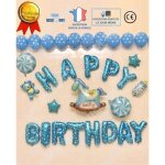 Td� ballon decoration anniversaire fille 3 ans rose enfant gar�on bebe fete mural interieur exterieur ...