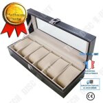 Td� bo�te � bijoux / pr�sentoir de montre coffret montres cuir boite bijoux cadeau pour homme (6 compartiment ...