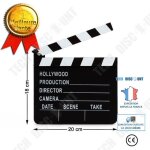 Td� clap cin�ma noir - multifonctionnel blanc et noir