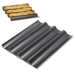Tdâ® cuisson moule baguette pains français anti collage forme vague noir non adhésif système de perforation ... Tdâ® cuisson moule baguette pains français anti collage forme vague noir non adhésif système de perforation ...