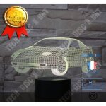 Td� d�coratif usb voiture 7 couleurs t�l�commande illusion optique veilleuse 3d visualisation tableau ...