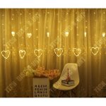 Td� d�coration lumineux pour rideau suspendu en forme de coeur en led clignotant / d�coration maison ...