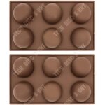 Td demi - boule sphre gteau silicone moule muffin biscuits au chocolat moule de cuisson marron ptisserie ...