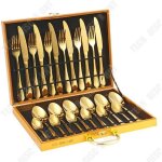 Td ensemble de 24 couteaux et fourchettes western couteau, fourchette et cuillre en acier inoxydable ...