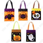 Td ensemble de cinq dcorations d'halloween, sac a bonbons non tiss fantme mignon, sac a bonbons ...