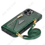 Td etui en cuir pour tlphone iphone 11pro max avec longue lanire support autocollant latral pour ...