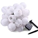 Td� guirlande lumineuse ext�rieur solaire 80 lanterne led blanc chaud lumi�re d�corative ext�rieur pour ...