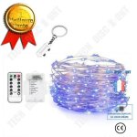 Td� guirlandes lumineuses led etanche a piles 100 leds 10m avec t�l�commande, pour mariage maison jardin ...