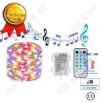 Td� guirlande lumineuse led a piles 10 m�tres eclairage multicolore 100 leds avec 8 modes t�l�command� ...