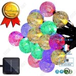 Td� guirlande lumineuse solaire. 30 led boules. longueur 4. 5m. d�coration ext�rieure et int�rieure ...