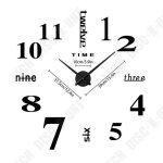 Td� horloge murale muette pendule murale de mode moderne horloge murale sans cadre 3d miroir autocollant ...