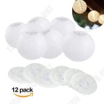 Td� lanternes en papier ronde blanche - d�coration pour no�l mariage anniversaire f�te 120 pi�ces 12 ( ...