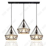 Td� lustre forme diamant style moderne contemporain pour d�coration int�rieur chambre salon design industriel ...