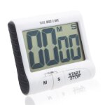 Td minuteur digital blanc multifonctionnel / minuterie cuisine grand ecran, rappel electronique compte ...
