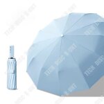 Td� parapluie noir en caoutchouc parapluie automatique � grand os parapluie � trois volets parasol protection ...