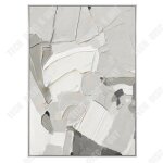 Td� peinture � l'huile peinte � la main simple g�om�trique abstrait noir et blanc peinture d�corative ...