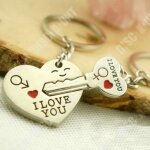 Td� porte - cl� 2 pi�ces pour la saint valentin je t'aime en anglais i love you motif amoureux d�coration ...