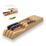 Td porte couteaux de cuisine tiroir design en bois couverts organisateur stockage pas cher pratique ...