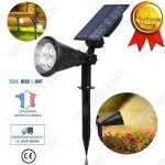 Td� projecteur lumi�re blanche ext�rieure solaire de jardin de la pelouse au sol spot mural lumineuse ...