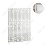 Td rideau de douche 180 * 180cm petite fleur semi - transparente rideau de douche impermable anti ...