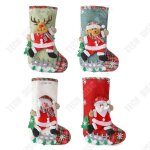 Td� sacs � bonbons pour bas de no�l 20 * 30cm 4pcs motif de dessin anim� sac cadeau de no�l convient ...