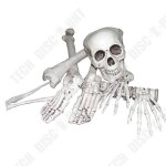 Td� sac d'os 8 pi�ces en plastique pour d�coration - halloween , soir�e � th�me - terrifiant - cr�ne ...