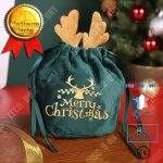 Td� sac de pomme de no�l sac de velours de fruits de la veille de no�l sac de velours emballage de cadeau ...