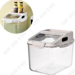 Td� seau � riz m�nager pour le stockage de la farine de riz dans un pot herm�tiquement ferm�, r�sistant ...