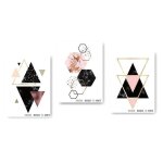 Td� set de 3 peintures sur toile style nordique moderne tendance contemporain impression artistique ...