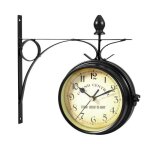 Td� style europ�en r�tro en fer forg� d�coration horloge murale double face horloge murale artisanat ...