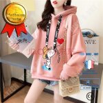 Td� style de hong kong, plus la taille 2020 broderie lettre plus pull en velours v�tements pour femmes ...