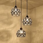 Td� suspension led cristal cr�ative simple lustre / stable facile installer - noir / d�coration chic ...