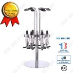 Td tech discount support pour 6 bouteilles design avec doseur alcool 1, 5 oz (43 ml) en aluminium