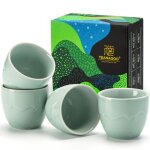 Teanagoo tasses a th� japonaises, 6. 3 oz / 180ml, c�ladon bleu, 4 pi�ces / bo�te, sans anse, c�ramique, ...