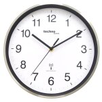 Technoline wt 8925 horloge murale et de table horloge radio - pilot�e rond argent et blanc