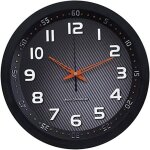 Technoline wt 8972 horloge murale radio - pilot�e 30 cm noir / ambr�e