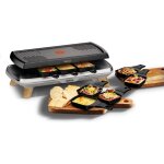 Tefal appareil  raclette multifonction, grill, plancha, 8 coupelles re610d12