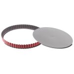 Tefal moule a tarte delibake en acier - ø 28 cm - rouge et gris - fond amovible Tefal moule a tarte delibake en acier - ø 28 cm - rouge et gris - fond amovible