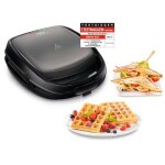 Tefal snack time 2pl sw341 - croque - gaufres - noir