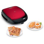Tefal snack time sw3415 gaufrier et appareil � croque - monsieur 700 w rouge