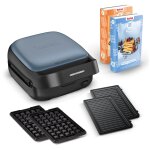 Tefal sw8674f0 gaufrier et appareil � croque - monsieur 700 w noir et bleu fonc�